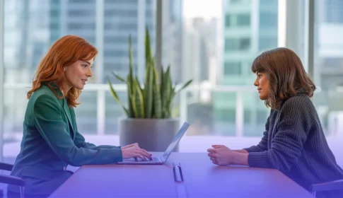 Exit interview neboli výstupní pohovor - ilustrační obrázek