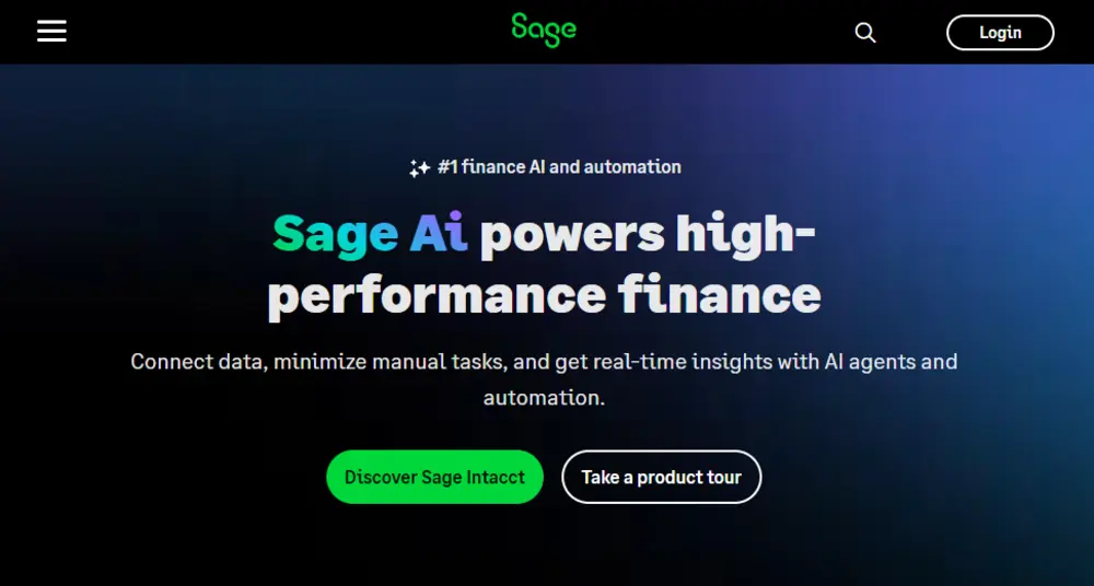 SageHR homepage screenshot